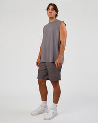 Man wearing Base FLXCotton Tank - Duskstone Washed | Model:Marcus | Size:L | Thumbnail Index: 1
