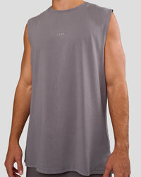 Man wearing Base FLXCotton Tank - Duskstone Washed | Model:Marcus | Size:L | Thumbnail Index: 2