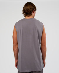Man wearing Base FLXCotton Tank - Duskstone Washed | Model:Marcus | Size:L | Thumbnail Index: 3