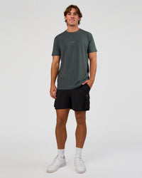 Man wearing Base FLXCotton Tee - Dark Slate | Model:Marcus | Size:L | Thumbnail Index: 3
