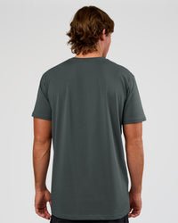Man wearing Base FLXCotton Tee - Dark Slate | Model:Marcus | Size:L | Thumbnail Index: 2