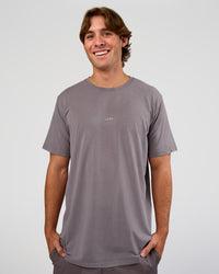 Man wearing Base FLXCotton Tee - Duskstone Washed | Model:Marcus | Size:L | Thumbnail Index: 0