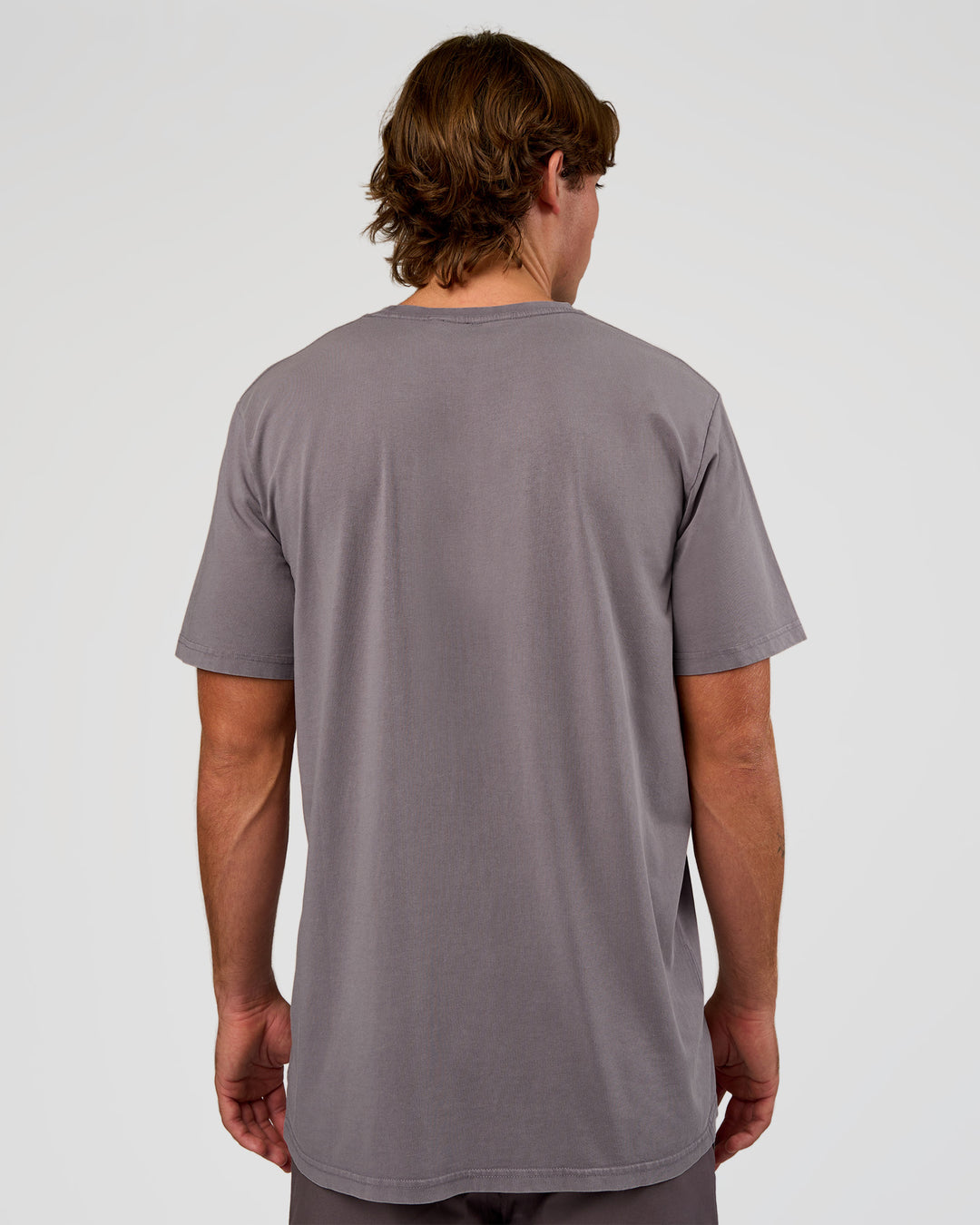 Man wearing Base FLXCotton Tee - Duskstone Washed | Model:Marcus | Size:L - view 4