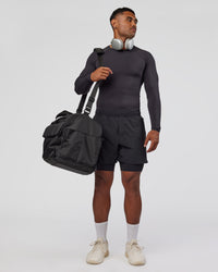 Man wearing BaseTech Long Sleeve Tee - Black | Model:Xav | Size:L | Thumbnail Index: 4