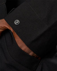 Man wearing Coaches Jacket - Black | Model:Okello | Size:L | Thumbnail Index: 4