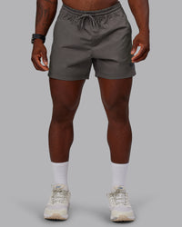 Man wearing Daily 5" Short - Dark Storm | Model:Sam | Size:L | Thumbnail Index: 0