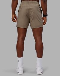 Man wearing Daily 5" Short - Greige | Model:Sam | Size:L | Thumbnail Index: 3