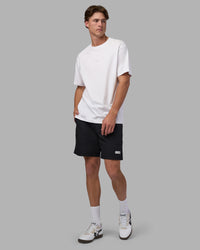 Man wearing Daily 7" Short - Black-White | Model:Brandon | Size:L | Thumbnail Index: 4