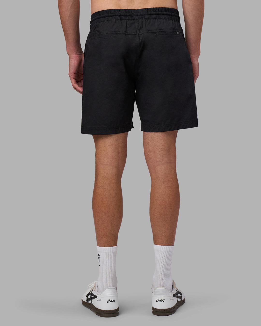 Man wearing Daily 7" Short - Black-White | Model:Brandon | Size:L - view 4