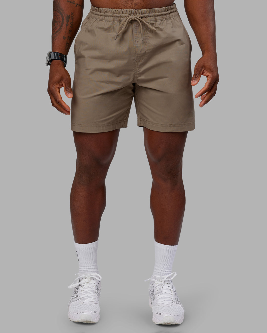 Man wearing Daily 7" Short - Greige | Model:Sam | Size:L - view 1