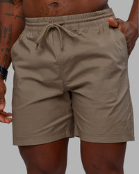 Man wearing Daily 7" Short - Greige | Model:Sam | Size:L | Thumbnail Index: 1