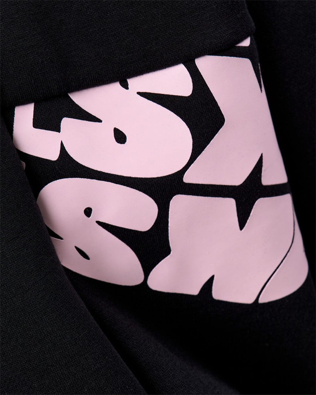 Man wearing Deconstructed Fleece Hoodie - Caviar-Marshmallow-Pale Lilac | Model:Xav | Size:L - view 11