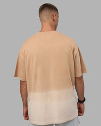 Man wearing Faded Heavyweight Oversized Tee - Warm Smoke-White | Model:Nikola | Size:L | Thumbnail Index: 3