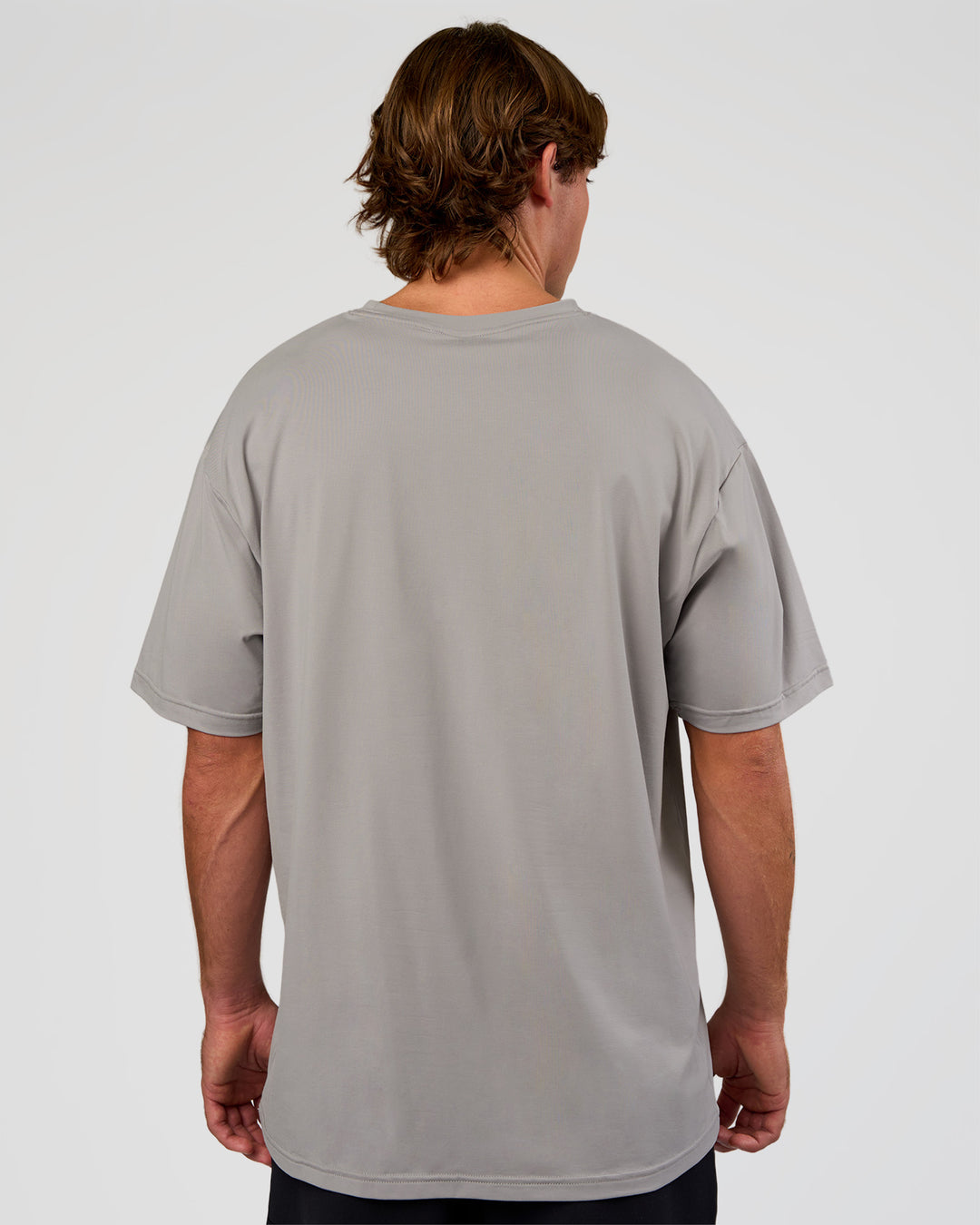 Man wearing Forever EffortlessTech Tee - Alloy | Model:Marcus | Size:L - view 3