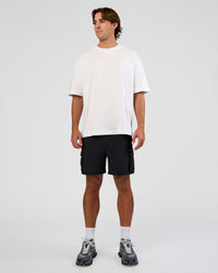 Man wearing Functional Cargo 6" Short - Black | Model:Marcus | Size:L | Thumbnail Index: 7
