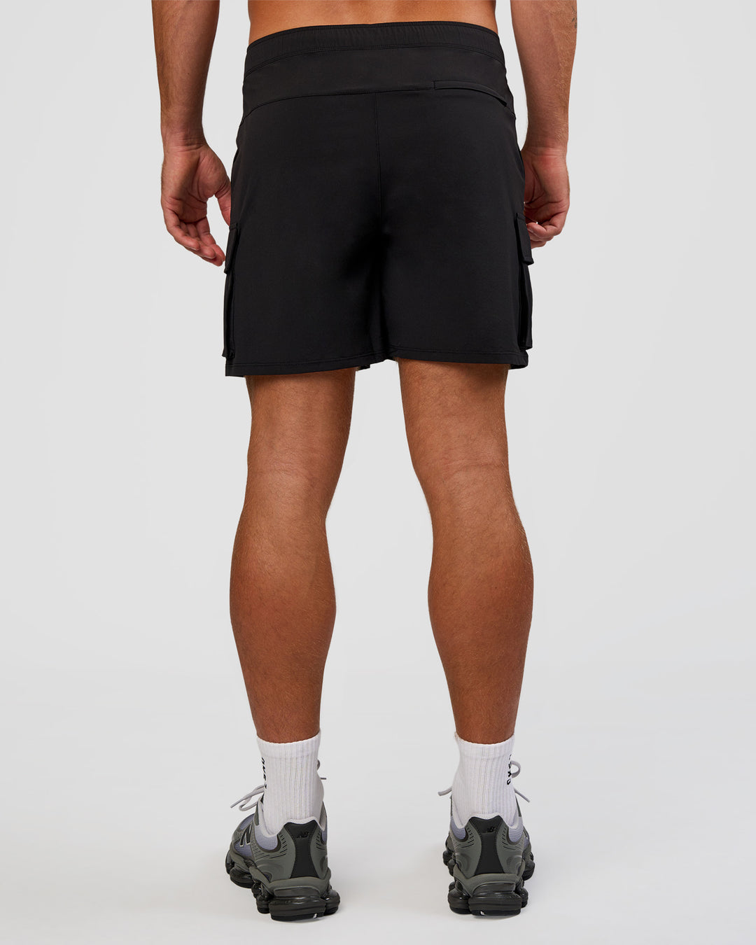 Man wearing Functional Cargo 6" Short - Black | Model:Marcus | Size:L - view 4