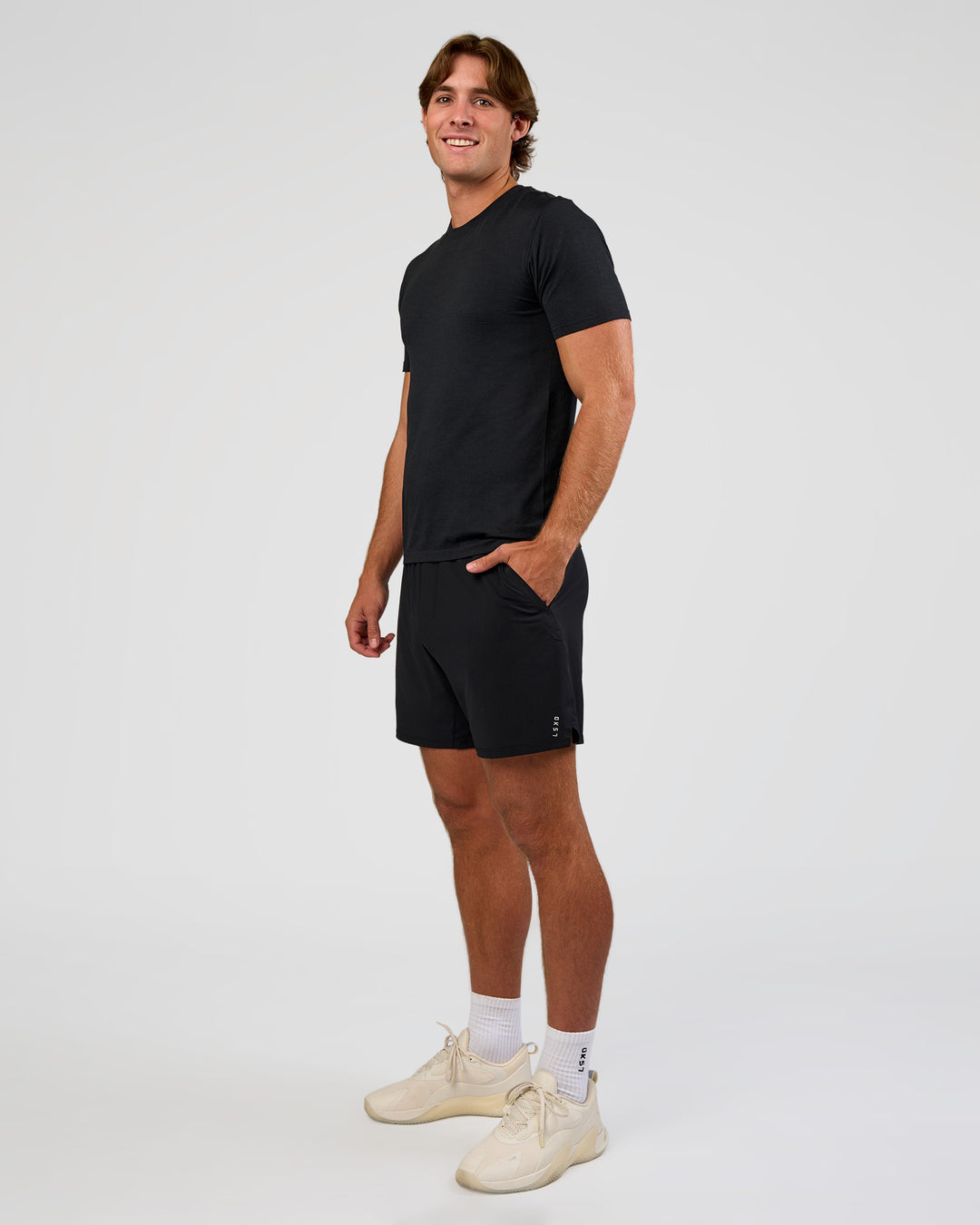 Man wearing Functional Training 7" Short - Black | Model:Marcus | Size:L - view 7