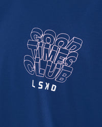 Man wearing GTC Heavyweight Oversized Tee - Washed Midnight Blue-Marsh | Model:Nikola | Size:L | Thumbnail Index: 10