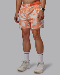Man wearing Grand Slam 6" Shorts in Wildflower Cantaloupe | Size:L | Thumbnail Index: 5