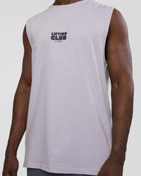 Man wearing Kettle-B FLXCotton Muscle Tank - Galactic Lilac-Black | Model:Paabio | Size:L | Thumbnail Index: 2