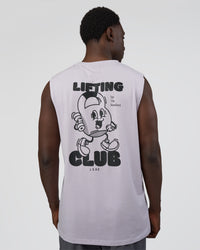 Man wearing Kettle-B FLXCotton Muscle Tank - Galactic Lilac-Black | Model:Paabio | Size:L | Thumbnail Index: 1