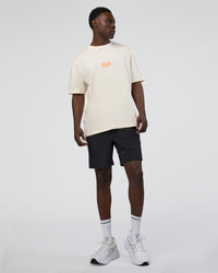 Man wearing Kettle B FLXCotton Oversized Tee - Sugar Swizzle-Cantaloupe | Model:Paabio | Size:L | Thumbnail Index: 6