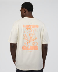 Man wearing Kettle B FLXCotton Oversized Tee - Sugar Swizzle-Cantaloupe | Model:Paabio | Size:L | Thumbnail Index: 1