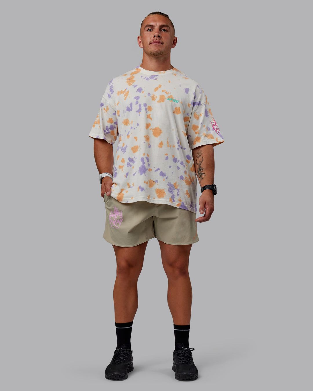 Man wearing Lift 6" Performance Shorts - Sand-So Cal 24 - view 6