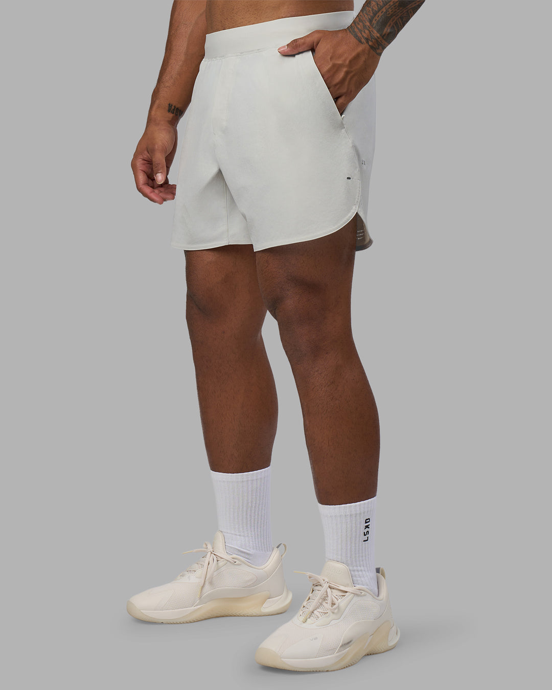 Man wearing Lift 6" Research Dep Performance Short - Digital Mist | Model:Xav | Size:L - view 1
