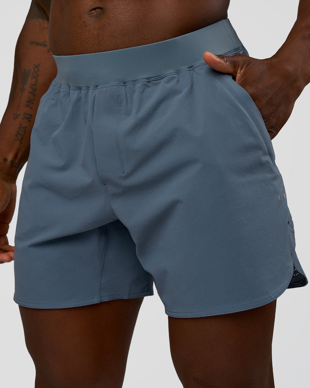 Man wearing Lift 6" Short - Blue Mirage | Model:Sam | Size:L - view 1