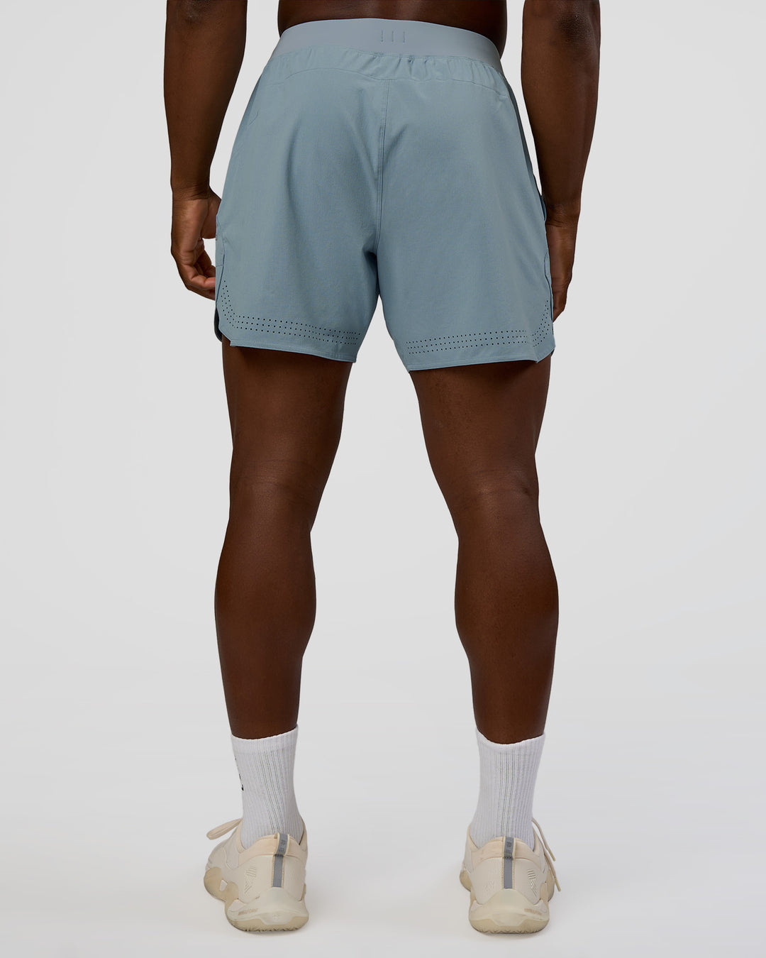 Man wearing Lift 6" Short - Dusty Blue | Model:Sam | Size:L - view 4