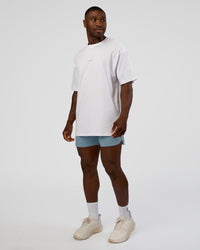 Man wearing Lift 6" Short - Dusty Blue | Model:Sam | Size:L | Thumbnail Index: 5