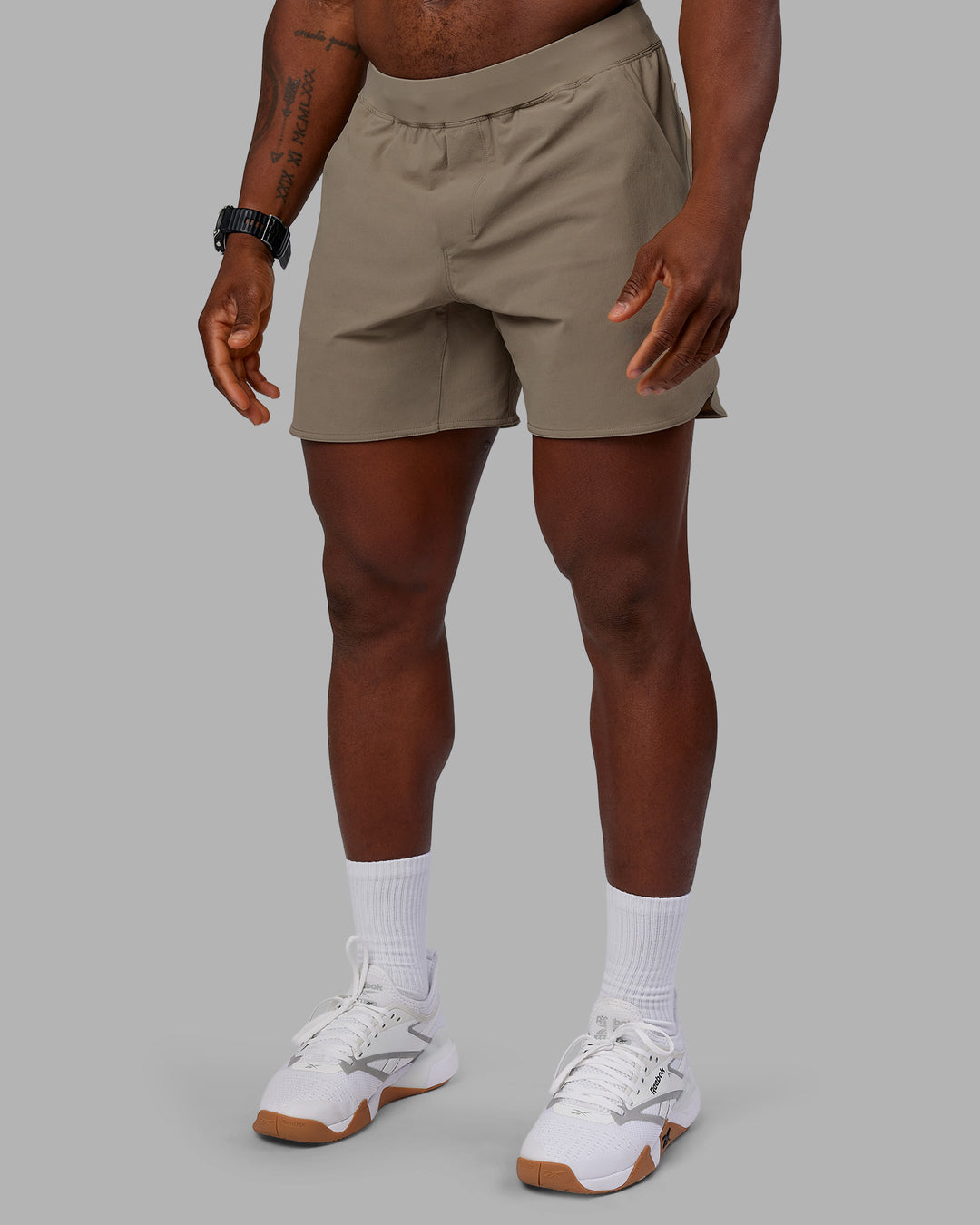 Man wearing Lift 6" Short - Greige | Model:Sam | Size:L - view 6