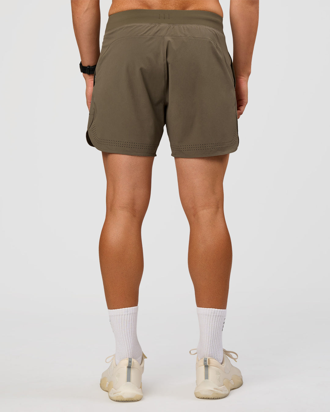 Man wearing Lift 6" Short - Walnut Grey | Model:Liam | Size:L - view 4