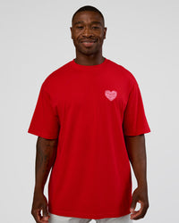Man wearing Love the Journey FLXCotton Oversized Tee - Flame-Candy Pink | Model:Sam | Size:L | Thumbnail Index: 5