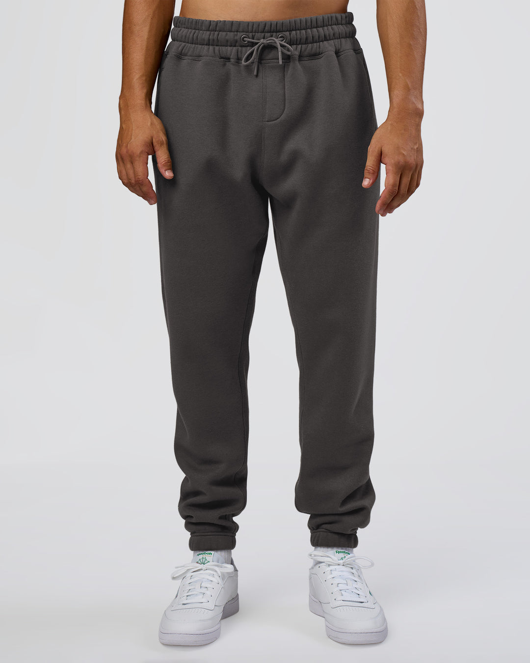 Man wearing MVP Cuffed Track Pant - Dark Storm | Model:Jackson | Size:L - view 1