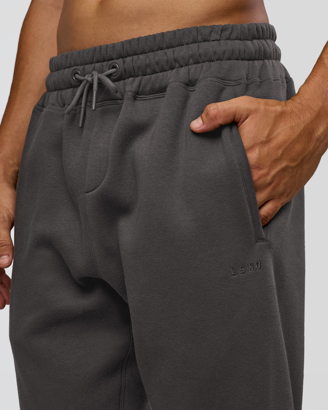Man wearing MVP Cuffed Track Pant - Dark Storm | Model:Jackson | Size:L - view 5