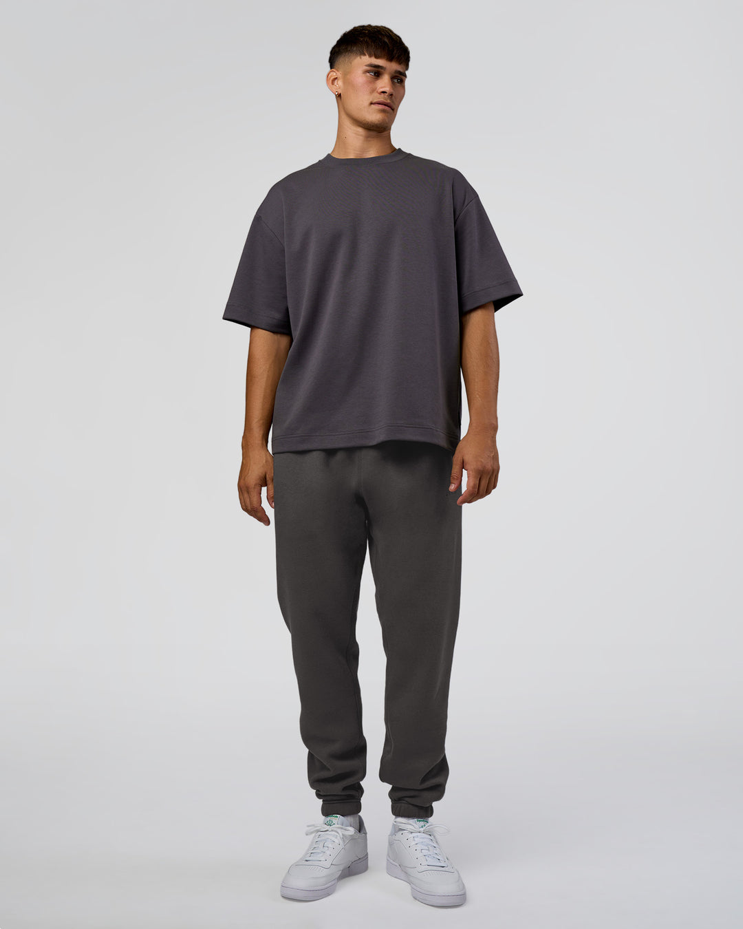Man wearing MVP Cuffed Track Pant - Dark Storm | Model:Jackson | Size:L - view 3