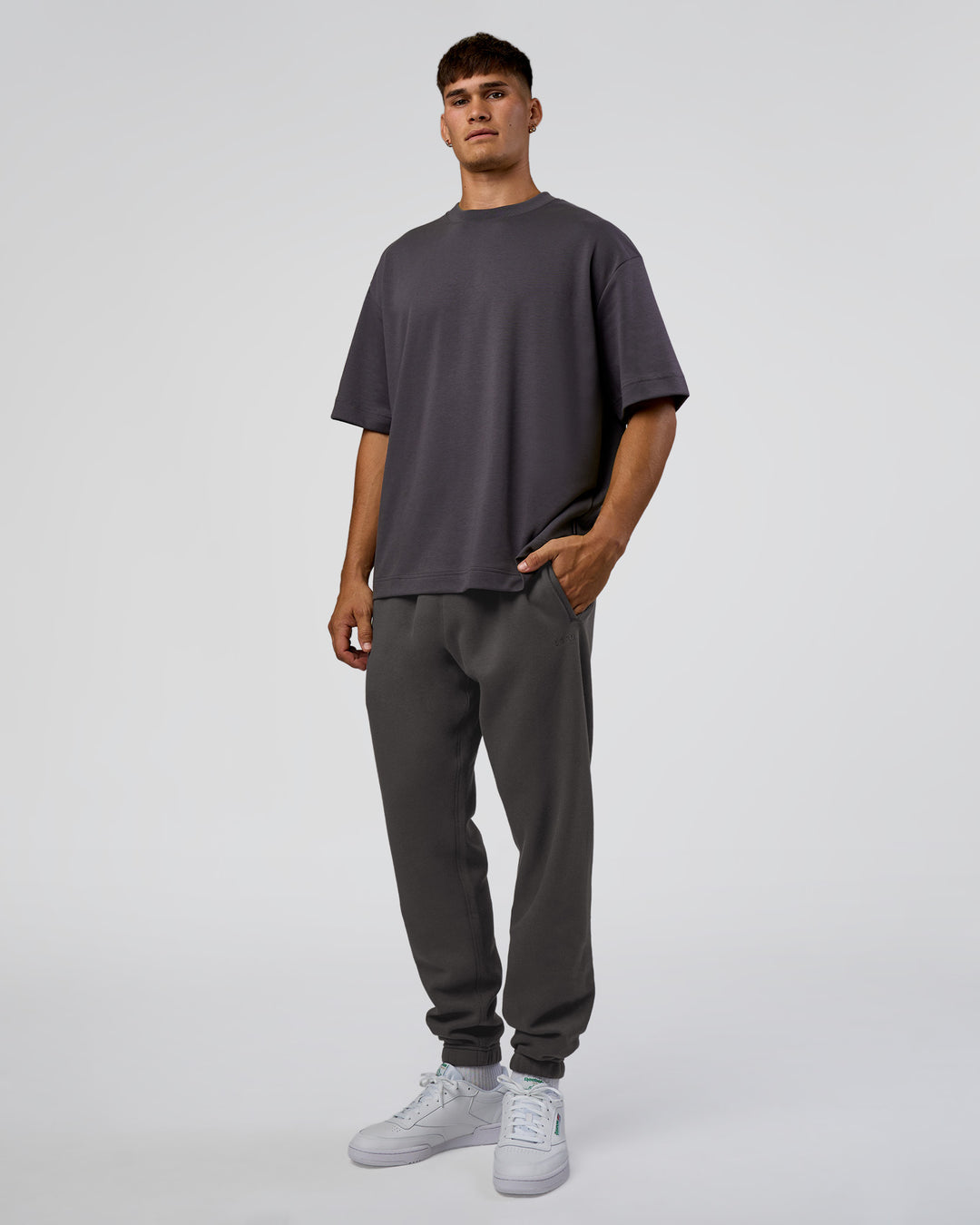Man wearing MVP Cuffed Track Pant - Dark Storm | Model:Jackson | Size:L - view 6
