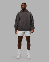 Man wearing MVP Oversized Hoodie - Dark Storm | Model:Sam | Size:L | Thumbnail Index: 5