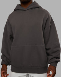 Man wearing MVP Oversized Hoodie - Dark Storm | Model:Sam | Size:L | Thumbnail Index: 6