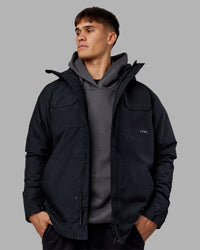 Man wearing Marshall 2.0 Jacket - Black | Model:Jackson | Size:L | Thumbnail Index: 9