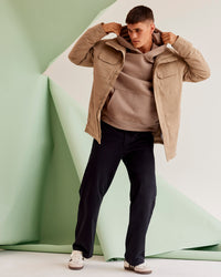 Man wearing Marshall 2.0 Jacket - Greige | Model:Jackson | Size:L | Thumbnail Index: 4