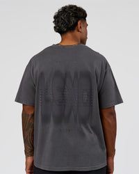 Man wearing Memory in Motion Heavyweight Oversized Tee - Dark Storm Washed | Model:Xav | Size:L | Thumbnail Index: 1