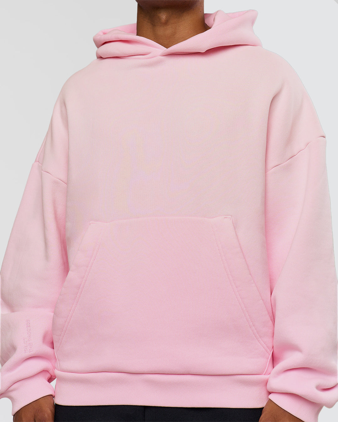 Man wearing Memory In Motion Ultra Heavyweight Washed Hoodie - Marshmallow Washed | Model:Xav | Size:L - view 17