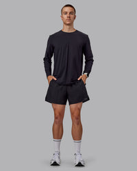 Man wearing Cadence Long Sleeve Tee - Black | Thumbnail Index: 6