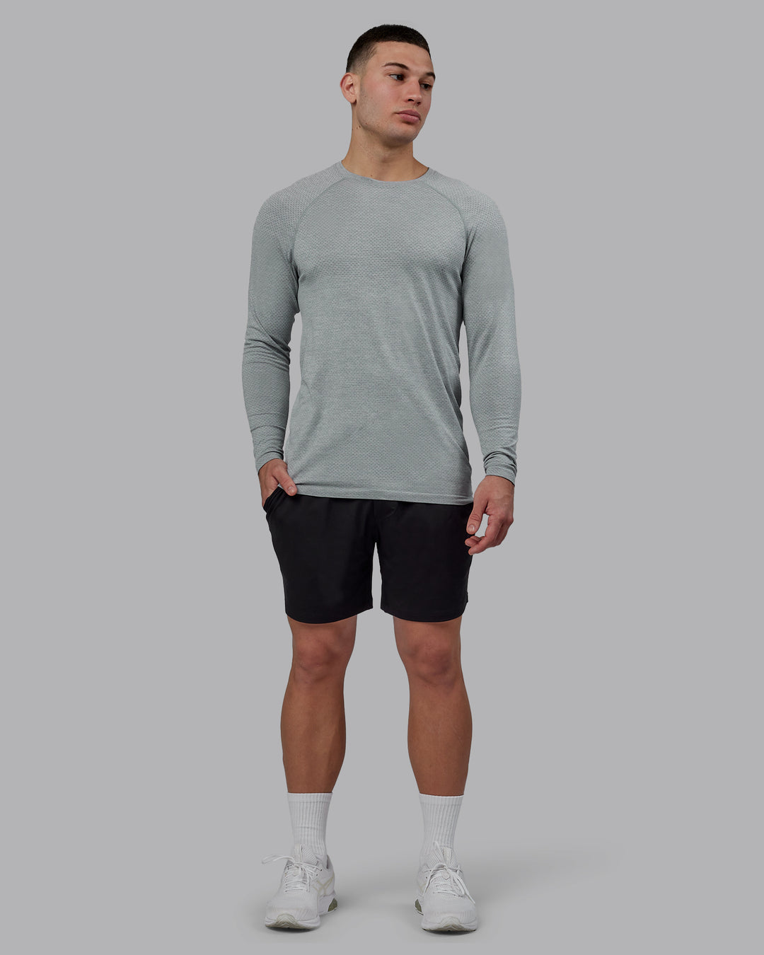 Man Wearing Restore CloudFLX Short - Black | Model:Bryce | Size:L - view 8