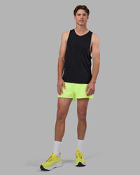 Man wearing Pace 3" Performance Short - Lime Glo | Model:Brandon | Size:L | Thumbnail Index: 12