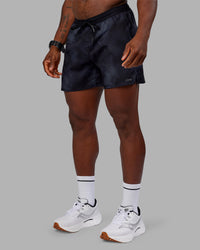 Man wearing Pace 5" Lined Performance Short - Washed Black | Model:Sam | Size:L | Thumbnail Index: 6