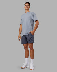 Man wearing Power Oversized Tee - Tradewinds Washed | Model:Jackson | Size:L | Thumbnail Index: 1